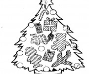 Coloriage Sapin de Noel