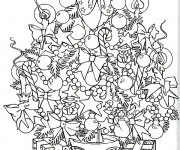 Coloriage Sapin d&eacute;bordant d'ornements