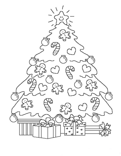 Coloriage Un Autre Beau Sapin De Noël Dessin Gratuit à Imprimer