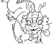 Coloriage Dragon du Nouvel an chinois formant la lettre Z