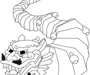 Coloriage Dragon du nouvel an chinois pour enfants