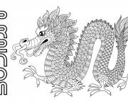 Coloriage et dessins gratuit Dragon nouvel an chinois gratuit en ligne à imprimer