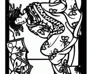 Coloriage Illustration du nouvel an chinois pour fille