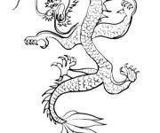 Coloriage Image de dragon pour le nouvel an chinois