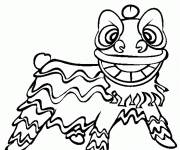 Coloriage Jouet dragon du nouvel an chinois