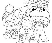 Coloriage Jouet nouvel an chinois traditionnel