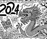 Coloriage Joyeux Nouvel An Chinois