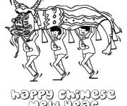 Coloriage Joyeux nouvel an chinois gratuit