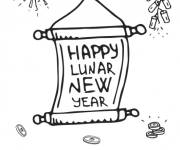 Coloriage Joyeux Nouvel An lunaire