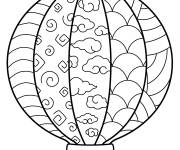 Coloriage Lanterne chinoise en maternelle
