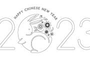 Coloriage Nouvel an chinois 2023 PS