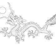 Coloriage Nouvel an chinois avec la lune