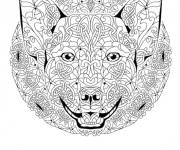 Coloriage Nouvel an chinois de chien en mandala