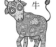 Coloriage Nouvel an chinois du buffle