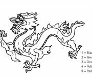 Coloriage Nouvel an chinois magique par num&eacute;ro