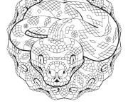 Coloriage Signe astrologique chinois du serpent