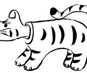Coloriage Tigre pour le nouvel an chinois