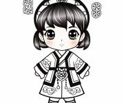 Coloriage V&ecirc;tements et accessoires traditionnels chinois