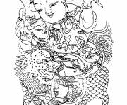 Coloriage Visuel nouvel an chinois