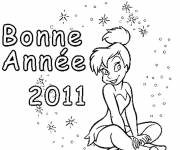 Coloriage et dessins gratuit Bonne année de fée Clochette à imprimer