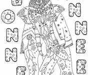 Coloriage et dessins gratuit Coloriage anti-stress Bonne annee 2 à imprimer