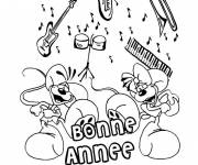 Coloriage Nouvel an bonne année 2019