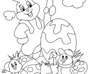 Coloriage Animaux de Pâques à colorier