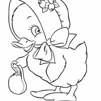 Coloriage et dessins gratuit Caneton dessin animé à imprimer