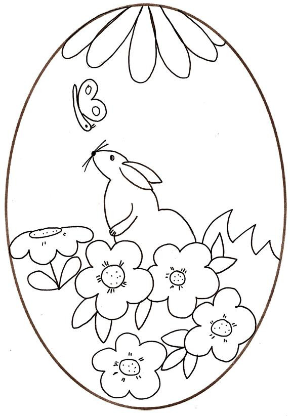 Coloriage et dessins gratuits Dessin de souris sur Oeuf de Pâques à imprimer