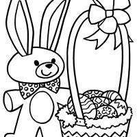 Coloriage et dessins gratuit Lapin de Pâques en couleur à imprimer