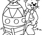 Coloriage et dessins gratuit Lapin de Pâques Géante à imprimer