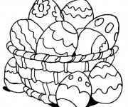 Coloriage Oeuf de pâques à compléter