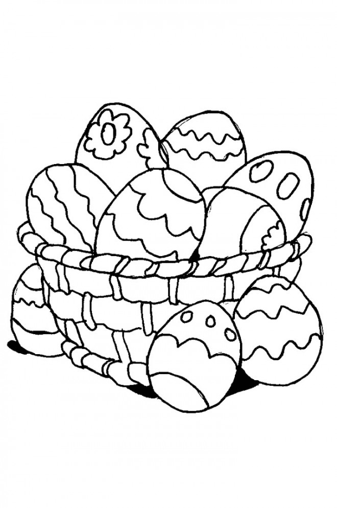 Coloriage et dessins gratuits Oeuf de pâques à compléter à imprimer