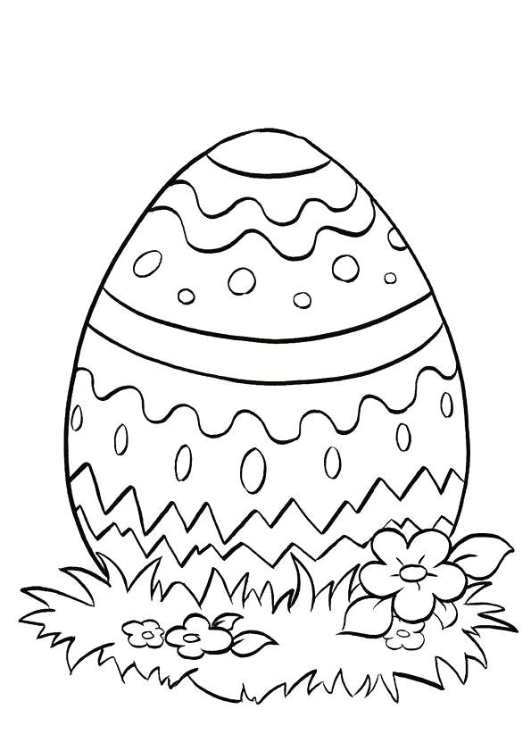 Coloriage Oeuf De Pâques Simple Dessin Gratuit à Imprimer