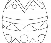 Coloriage et dessins gratuit Oeuf de pâques stylisé à imprimer