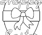 Coloriage Oeuf décoré pour joyeux Pâques