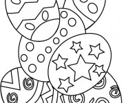 Coloriage et dessins gratuit Pâques facile à imprimer