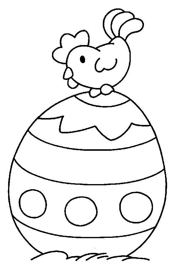 Coloriage et dessins gratuits Pâques facile à colorier à imprimer