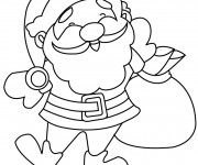 Coloriage Image de P&egrave;re No&euml;l stylis&eacute;