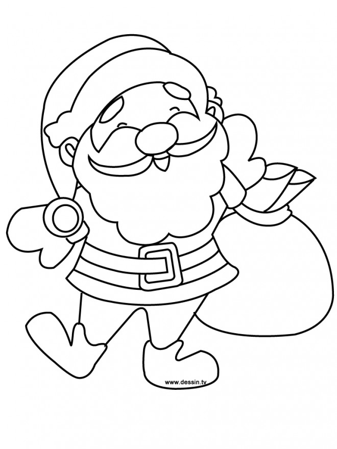 Coloriage et dessins gratuits Image de Père Noël stylisé à imprimer