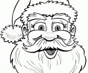Coloriage Le P&egrave;re No&euml;l qui rigole