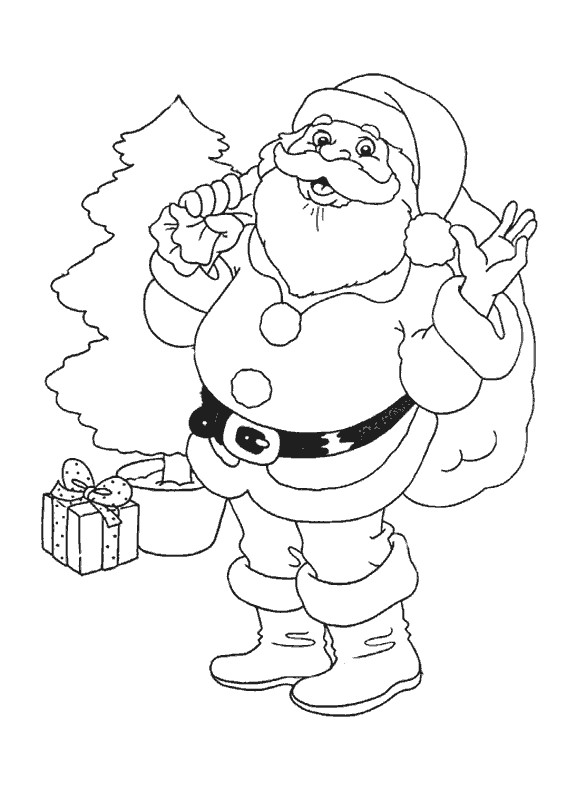 Coloriage Père Noël à Colorier