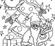 Coloriage Père Noël à télécharger