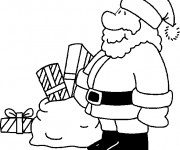 Coloriage et dessins gratuit Père Noel couleur à imprimer