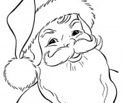 Coloriage Père Noël en riant