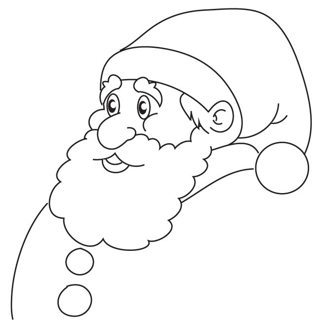 Coloriage et dessins gratuits Père Noël simple à imprimer