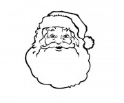 Coloriage Tête de Père Noël