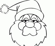 Coloriage T&ecirc;te de P&egrave;re No&euml;l pour gar&ccedil;on