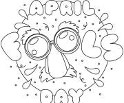 Coloriage Activit&eacute; poisson d'Avril en couleur