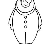 Coloriage Clown amusant en noir et blanc